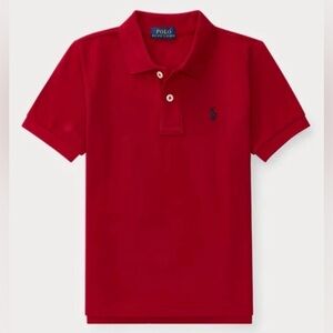 Vintage Polo by Ralph Lauren Boy’s Sz 4 Red‎ Cotton Pique Knit Short Sleeve Polo